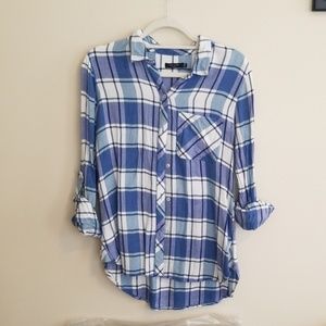 Plaid Button Down Top